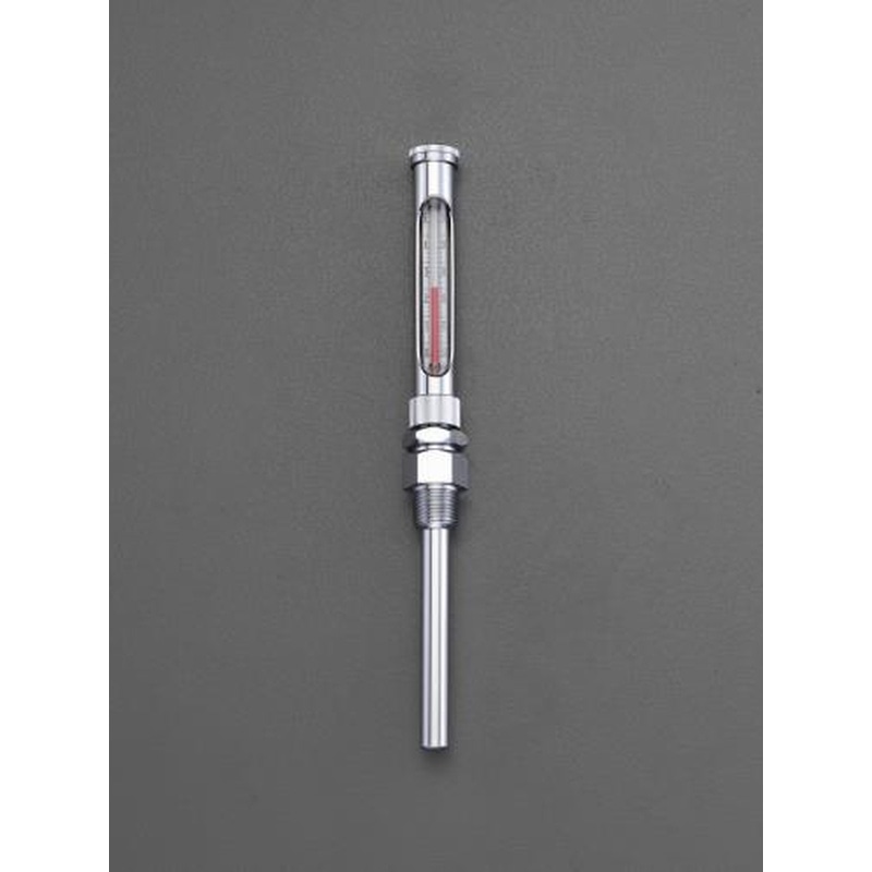 エスコ EA727AD-6 0-50゜C/150mm温度計・丸型保護枠付(直型) 1個(ご注文単位1個)【直送品】