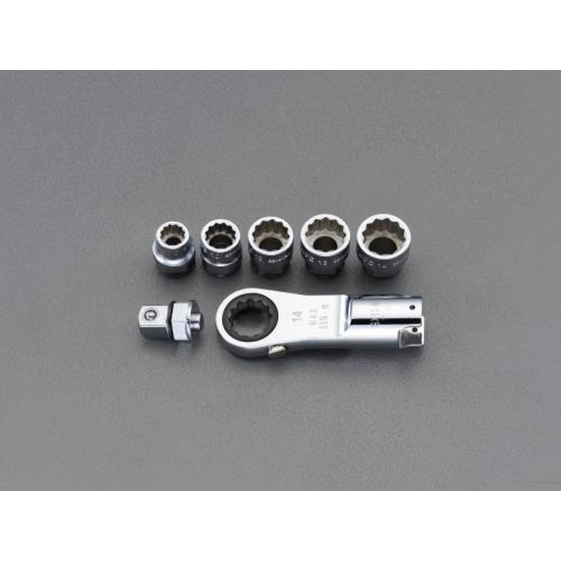エスコ EA723JD 55N・m/3/8”DR/8-14mmソケットトルクレンチヘッドセット 1個（ご注文単位1個）【直送品】