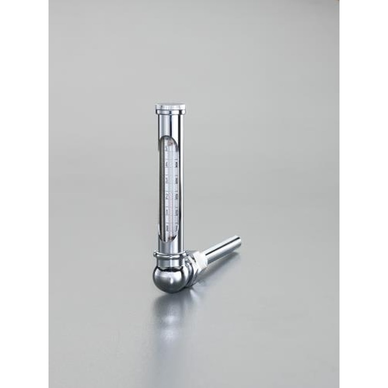 エスコ EA727AD-14 0-50゜C/50mm温度計・丸型保護枠付(L型) 1個(ご注文単位1個)【直送品】