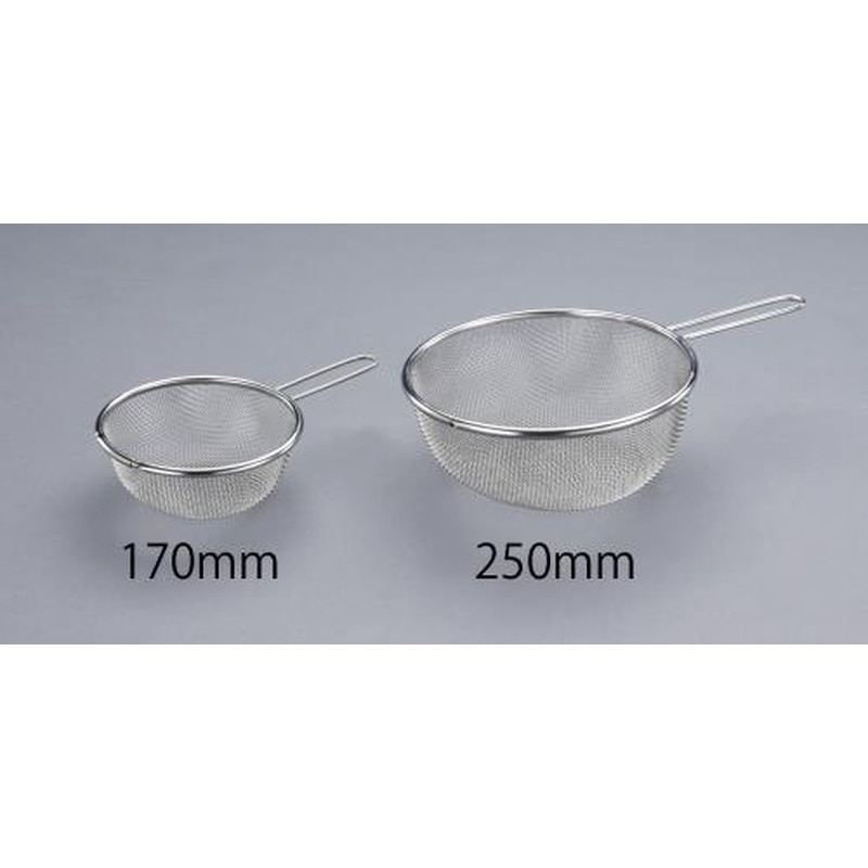エスコ EA992CL-75 φ250/0.42mm/12メッシュろ過網(柄付・ステンレス製) 1個(ご注文単位1個)【直送品】