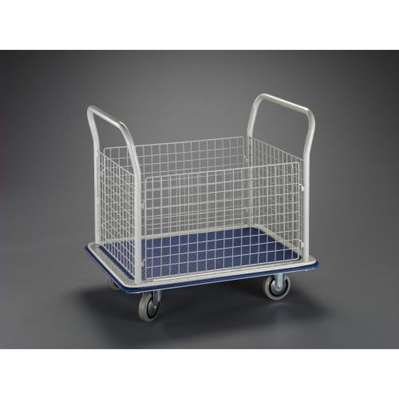 エスコ EA520BK-7 900x600mm/250kg運搬車(メッシュかご付) 1個(ご注文単位1個)【直送品】