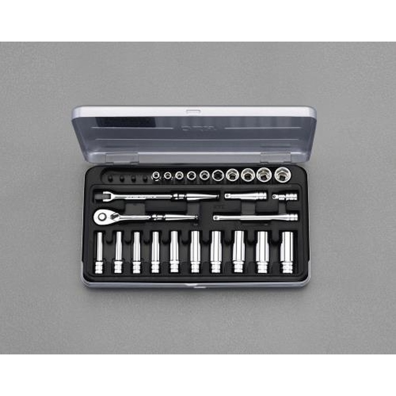 エスコ EA618NC-4 1/4”DRソケットレンチセット 1個（ご注文単位1個）【直送品】