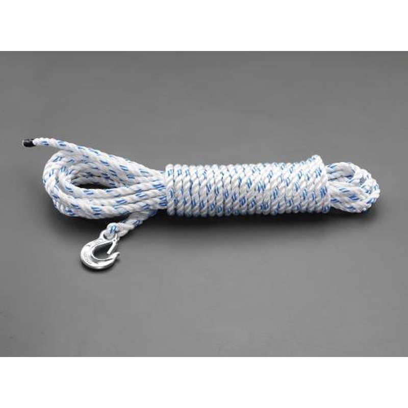 エスコ EA988ME-106 12.7mmx6mロープ(フック付) 1個（ご注文単位1個）【直送品】