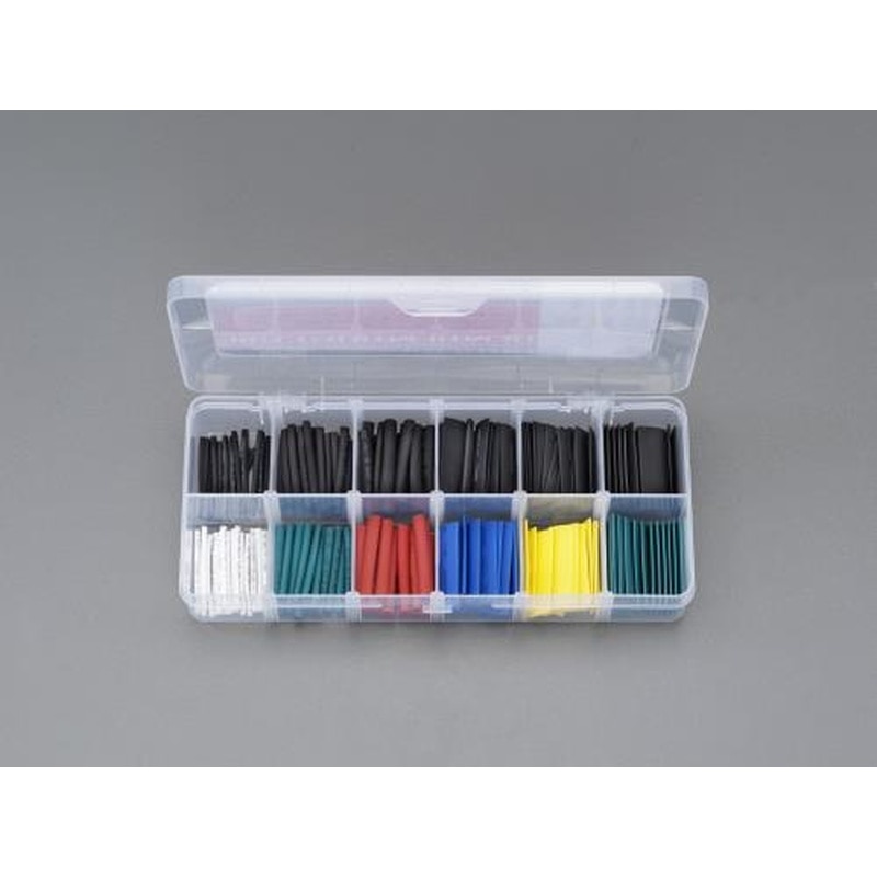 エスコ EA944BH-11 熱収縮チューブセット(カラフル/180ピース) 1個(ご注文単位1個)【直送品】