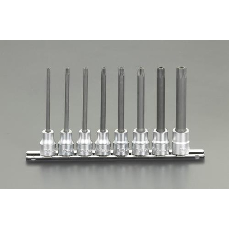 エスコ EA618BN-200 3/8”DR/100mm［Bore-Torx]ロングビットソケットセット 1個（ご注文単位1個）【直送品】