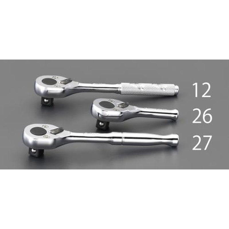 エスコ EA618BA-27 3/8”DR/125mmラチェットハンドル 1個（ご注文単位1個）【直送品】