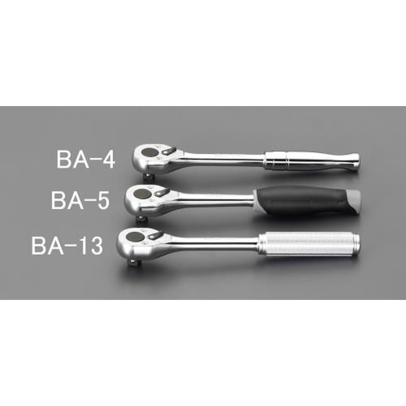 エスコ EA618BA-4 3/8”DR/200mmラチェットハンドル 1個（ご注文単位1個）【直送品】