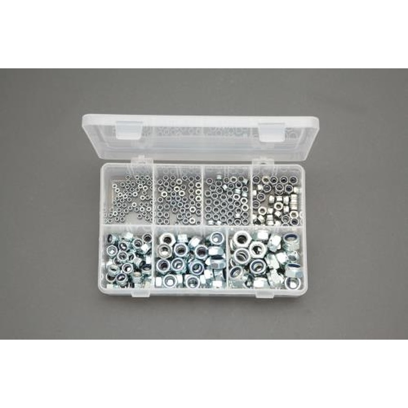 エスコ EA949YA-2 M3-M12ナイロンロックナットセット 1個（ご注文単位1個）【直送品】