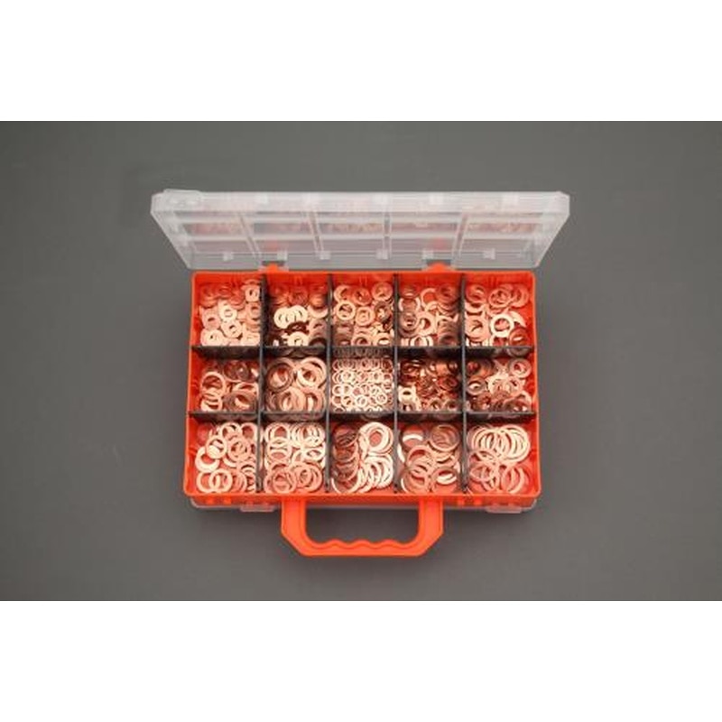 エスコ EA949YW-2 アルミ・銅パッキンセット 1個（ご注文単位1個）【直送品】