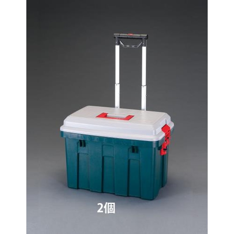 エスコ EA505-10B 630x440x460mm収納ケース(キャリー付/2個) 1個（ご注文単位1個）【直送品】