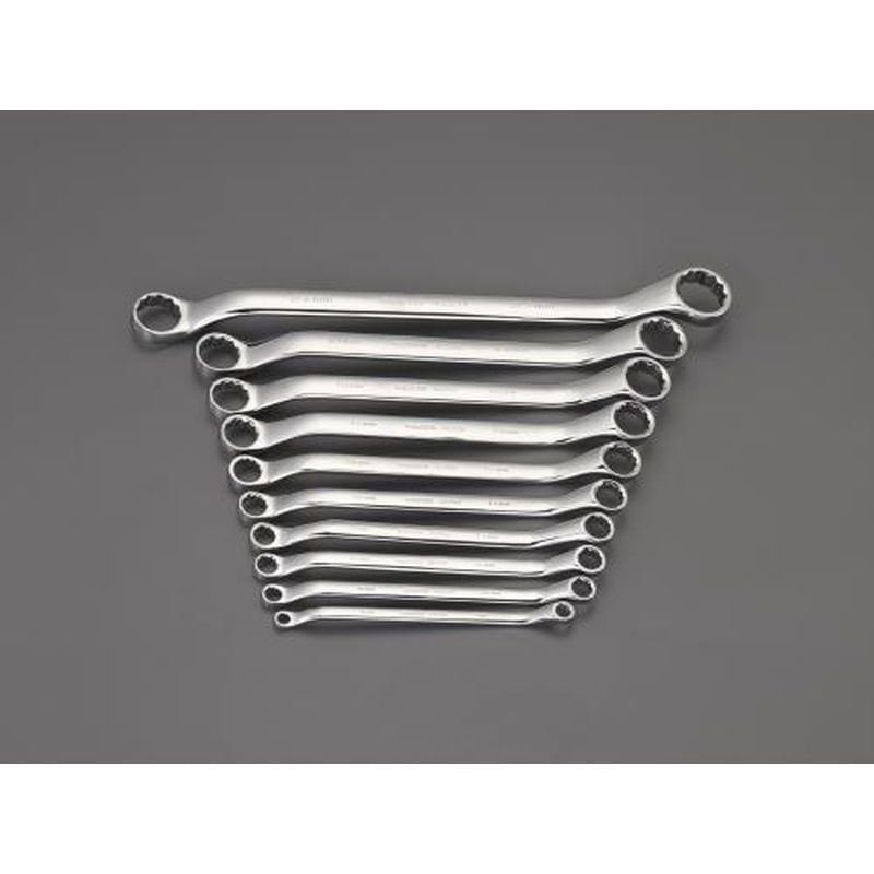 エスコ EA687YA-12 10本組メガネレンチ(トレー入り) 1個（ご注文単位1個）【直送品】