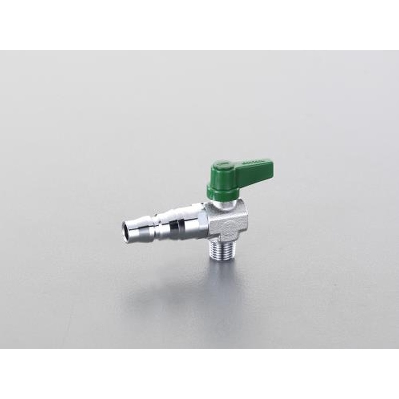 エスコ EA425AH-11 R1/8”ミニボールバルブ(カプラープラグ付) 1個（ご注文単位1個）【直送品】