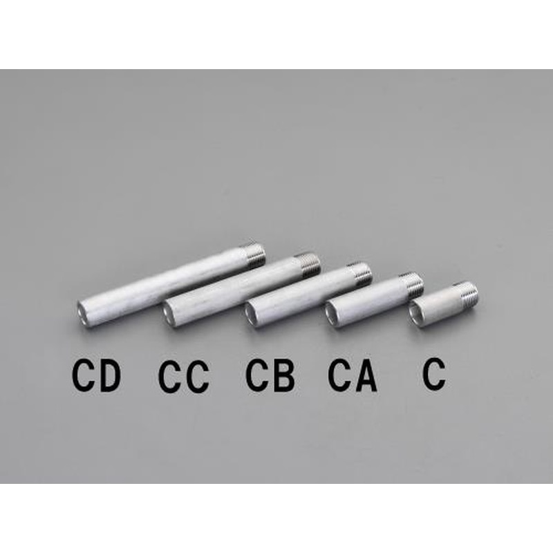 エスコ EA469C-3A R3/8”x50mm片ねじニップル(ステンレス製) 1個(ご注文単位1個)【直送品】