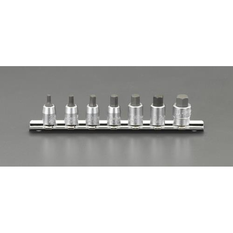 エスコ EA618AT 1/4”DR［INHEX]ソケットセット 1個（ご注文単位1個）【直送品】