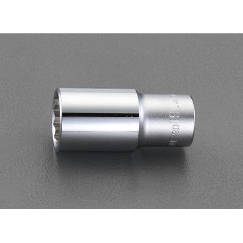 エスコ EA618JF-19 3/8”DRx19mmディープソケット 1個（ご注文単位1個）【直送品】