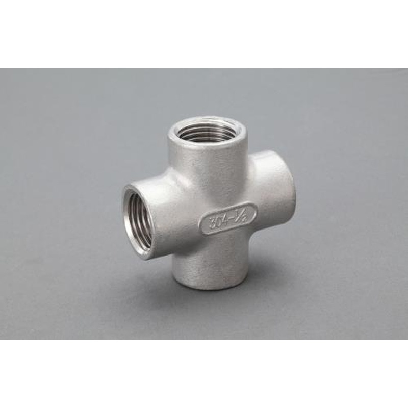 エスコ EA469AR-4A Rc1/2”クロス継手(ステンレス製) 1個（ご注文単位1個）【直送品】
