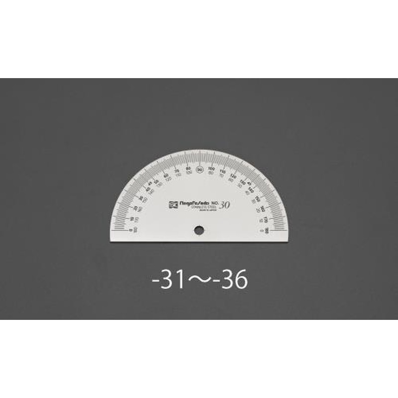 エスコ EA720WS-34 210mmプロトラクター(半丸形) 1個(ご注文単位1個)【直送品】