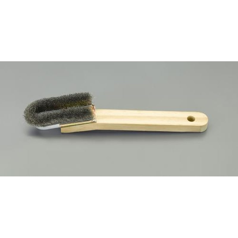 エスコ EA109KD-3 225mm柄付ブラシ(ステンレス製/2行・曲) 1個（ご注文単位1個）【直送品】