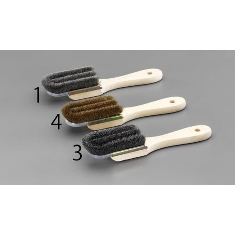 エスコ EA109KE-4 225mm柄付ブラシ(真鍮製/3行・直) 1個（ご注文単位1個）【直送品】