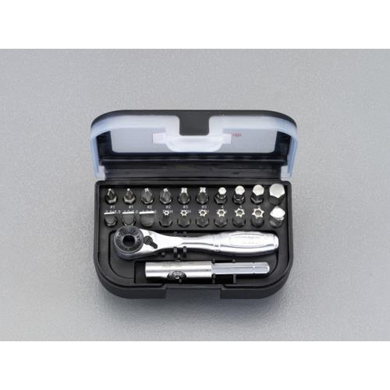 エスコ EA550AY-1[＋-HexTorx]ドライバーセット(ラチェットハンドル付) 1個（ご注文単位1個）【直送品】
