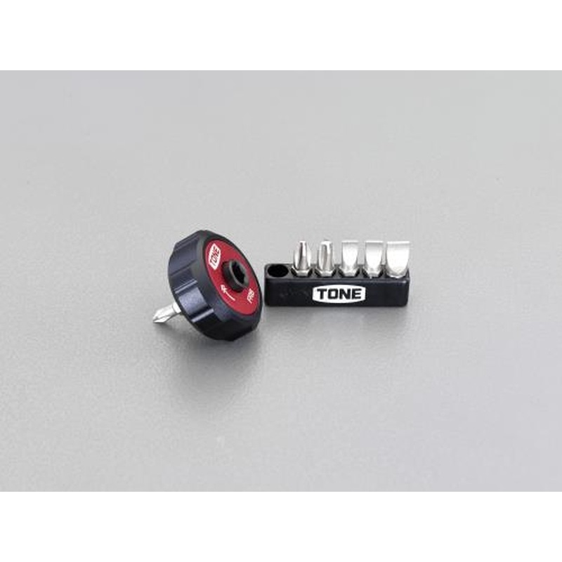 エスコ EA550AY-6[＋-]ドライバーセット(スタビー型ラチェットグリップ) 1個（ご注文単位1個）【直送品】