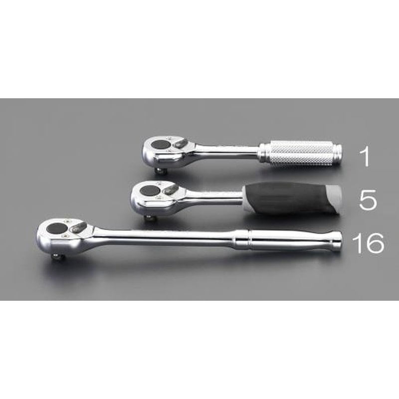 エスコ EA618AA-5 1/4”DR/115mmラチェットハンドル 1個（ご注文単位1個）【直送品】