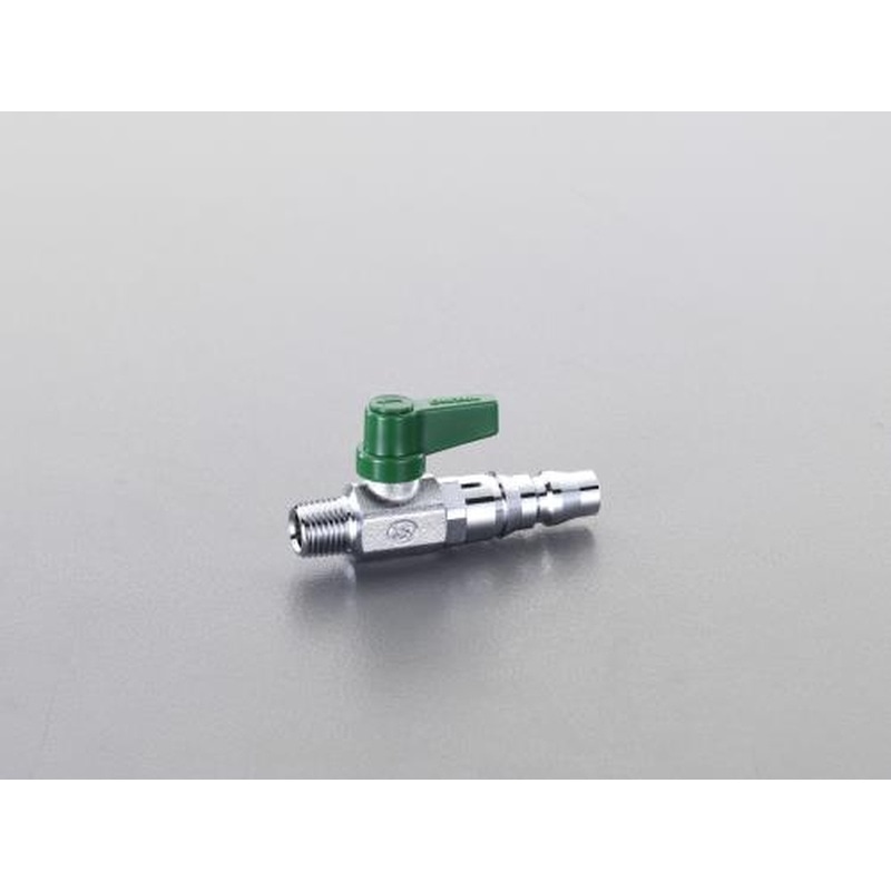 エスコ EA425AH-1 R1/8”ミニボールバルブ(カプラープラグ付) 1個(ご注文単位1個)【直送品】