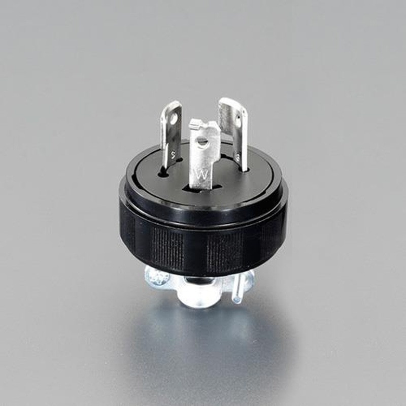 エスコ EA940BZ-121 250V/20A引掛けプラグ(3P) 1個(ご注文単位1個)【直送品】