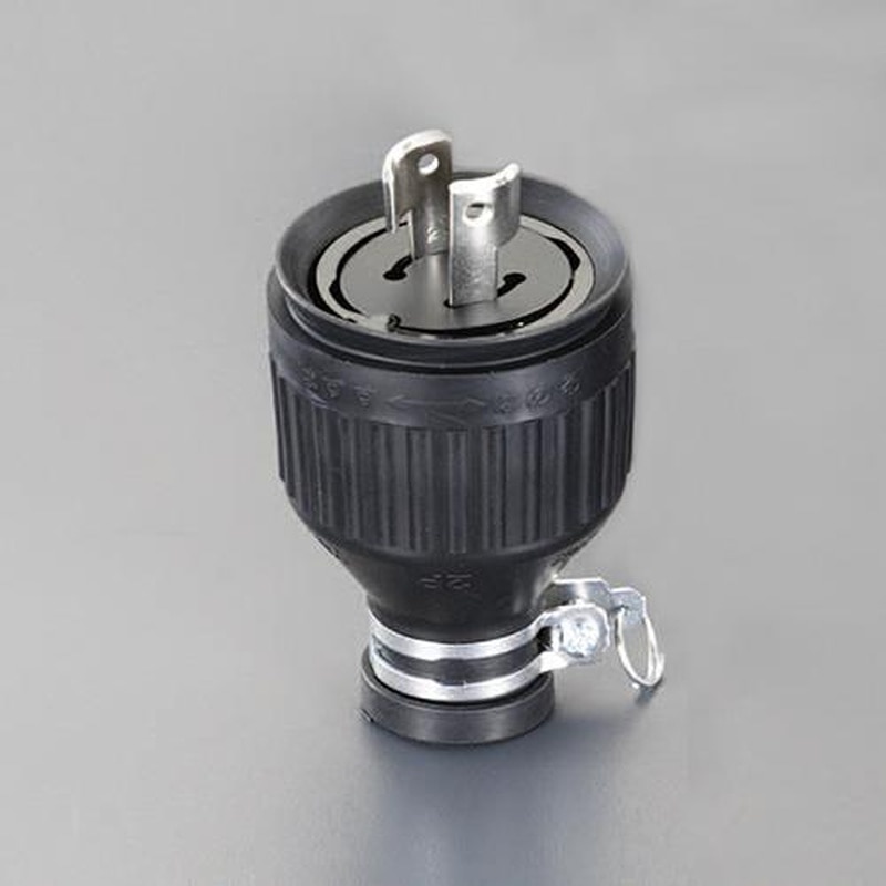 エスコ EA940BZ-141 250V/20A防水型引掛けプラグ(2P) 1個(ご注文単位1個)【直送品】