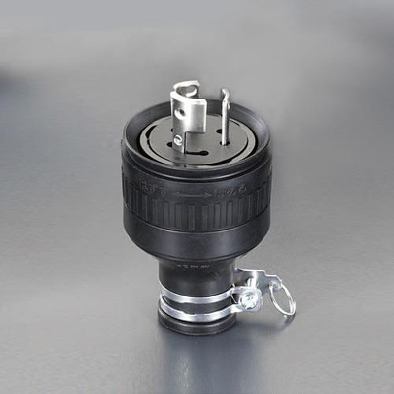 エスコ EA940BZ-142 125V/15A防水型引掛けプラグ(接地2P) 1個(ご注文単位1個)【直送品】