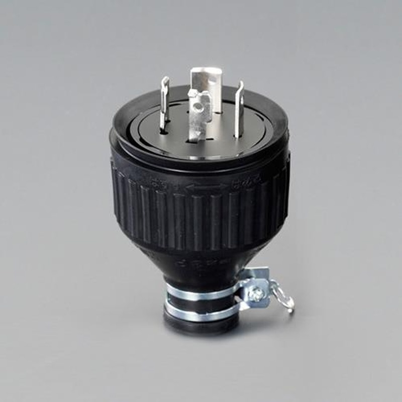 エスコ EA940BZ-144 250V/20A防水型引掛けプラグ(接地3P) 1個(ご注文単位1個)【直送品】