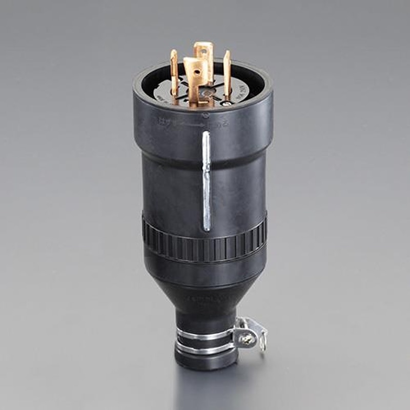 エスコ EA940BZ-146 250V/60A防水型引掛けプラグ(接地3P) 1個(ご注文単位1個)【直送品】