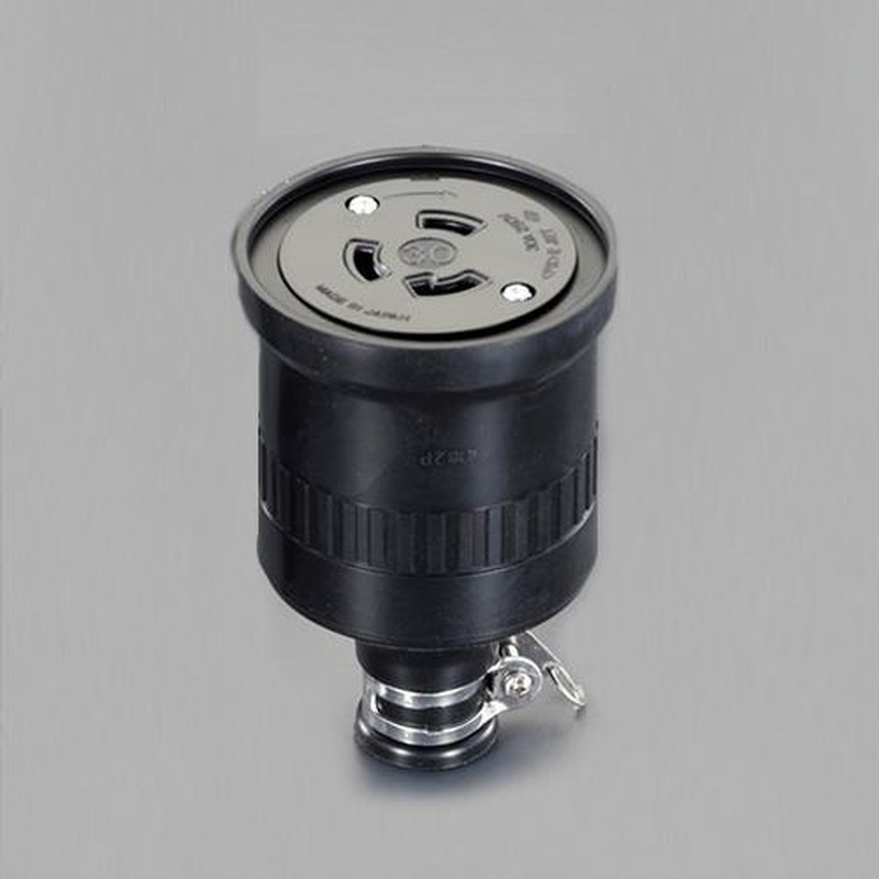 エスコ EA940BZ-133 250V/30A防水型引掛けコネクター(接地2P) 1個(ご注文単位1個)【直送品】