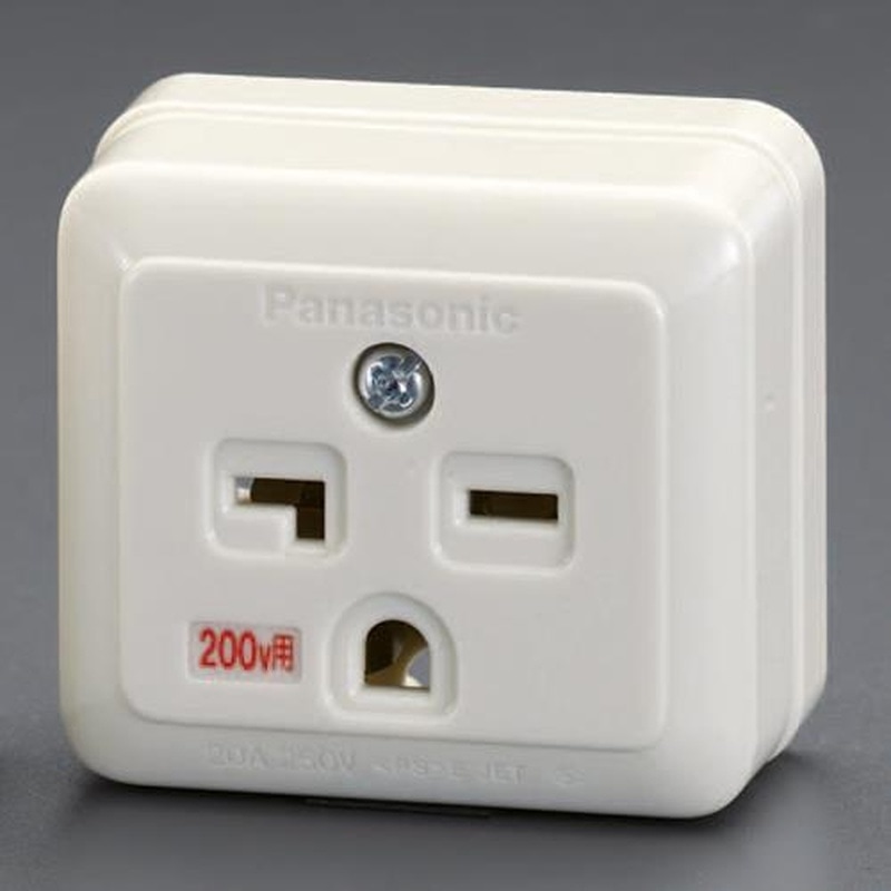 エスコ EA940CG-139 250V/20A角型コンセント(1口/接地付) 1個(ご注文単位1個)【直送品】