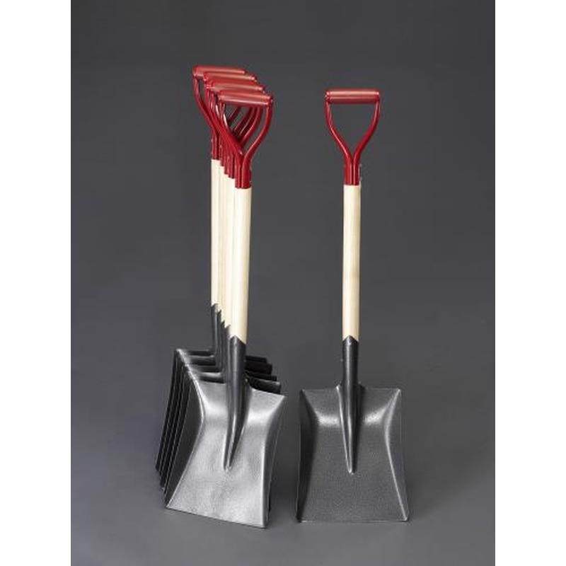 エスコ EA650BG-82 260x305x980mmショベル(角形・木柄/6本組) 1個（ご注文単位1個）【直送品】