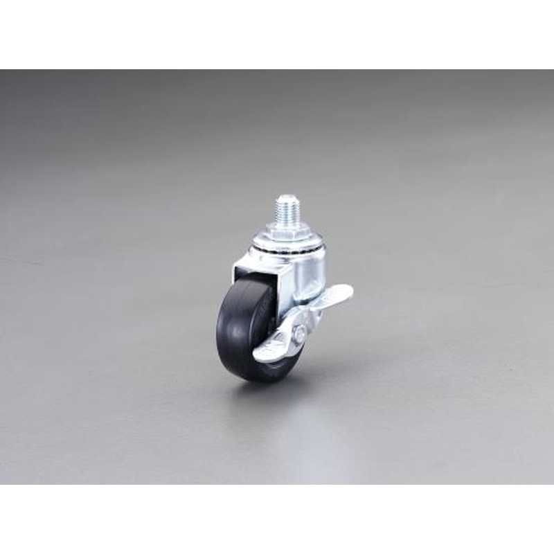 エスコ EA986PT-133 65mmキャスタ-(自在金具・ねじ式・ブレーキ付) 1個（ご注文単位1個）【直送品】