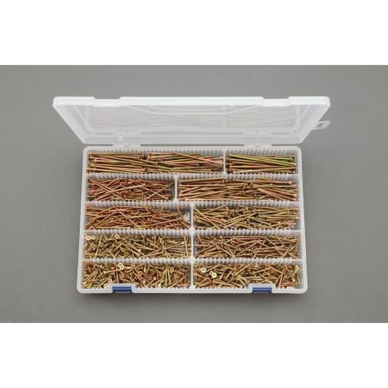 エスコ EA949FX 3.4/3.8/4.2mm木工用ビスセット(細) 1個（ご注文単位1個）【直送品】