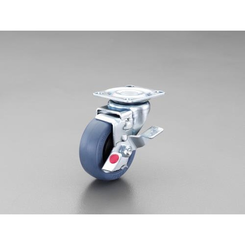 エスコ EA986PT-143 75mmキャスター(自在金具・微音・ブレーキ付) 1個（ご注文単位1個）【直送品】