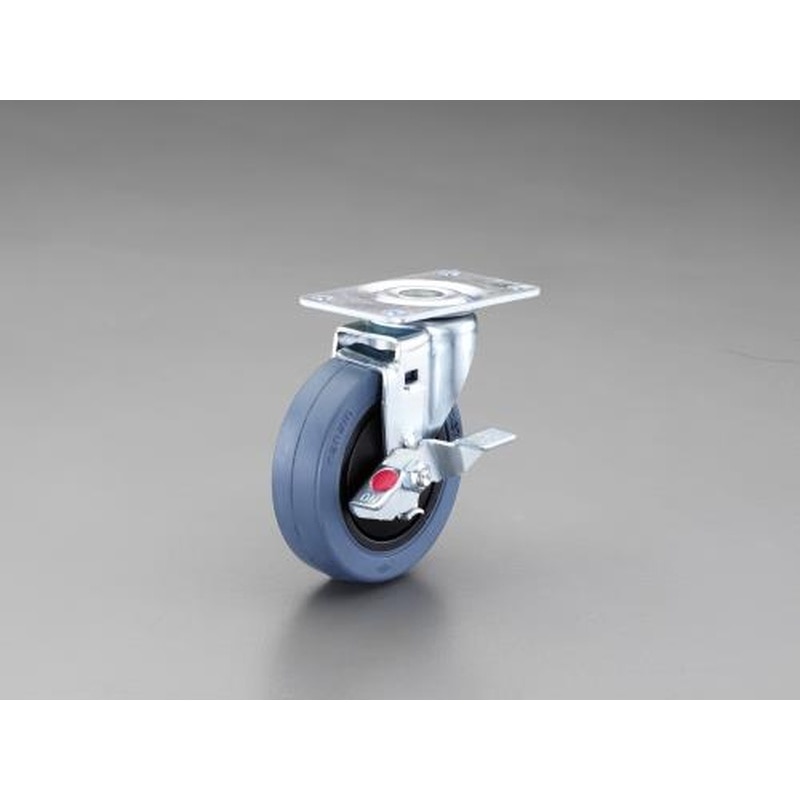 エスコ EA986PT-173 100mmキャスター(自在金具・微音・ブレーキ付) 1個（ご注文単位1個）【直送品】