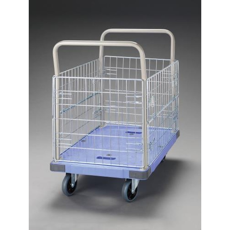 エスコ EA520B-56 914x600mm/300kg運搬車(メッシュカゴ付/樹脂製) 1個（ご注文単位1個）【直送品】