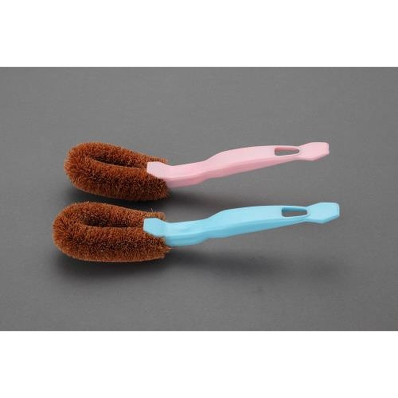 エスコ EA928CB-6 215mm柄付たわし(パーム/2本) 1個（ご注文単位1個）【直送品】