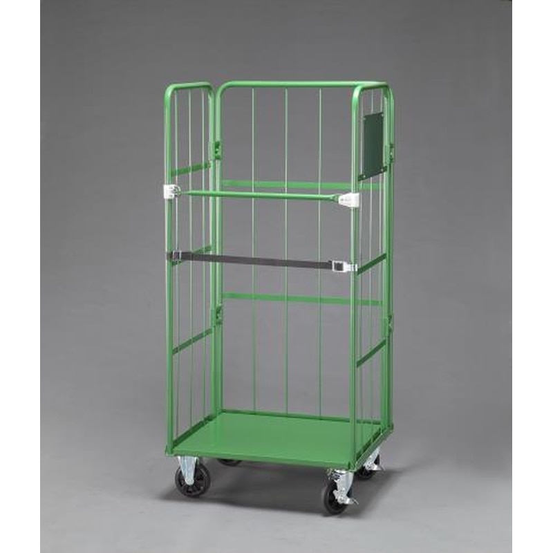 エスコ EA520LB-13 800x600x1700mmイージーコンテナ(スチール製) 1個（ご注文単位1個）【直送品】