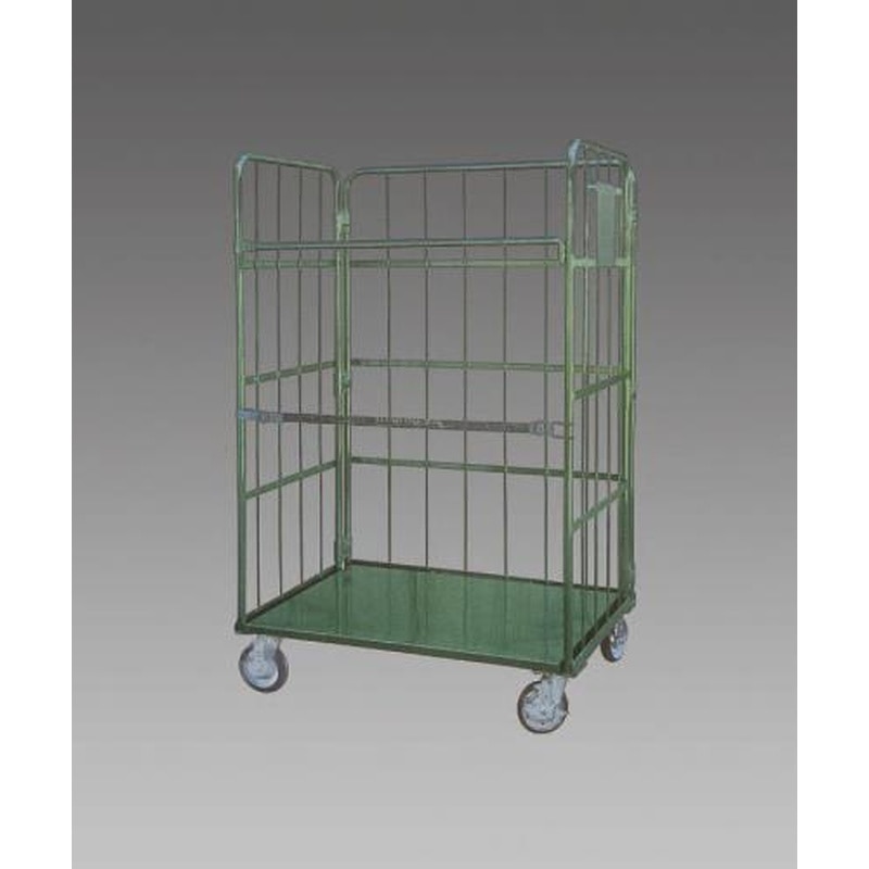 エスコ EA520LB-14 1100x800x1700mmイージーコンテナ(スチール製) 1個（ご注文単位1個）【直送品】