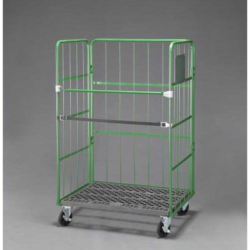 エスコ EA520LB-21 1100x800x1700mmイージーコンテナ(スチール/樹脂製) 1個（ご注文単位1個）【直送品】