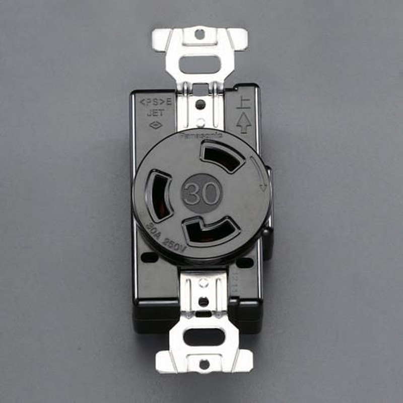 エスコ EA940BZ-103 250V/30A引掛け埋込コンセント(接地2P) 1個(ご注文単位1個)【直送品】