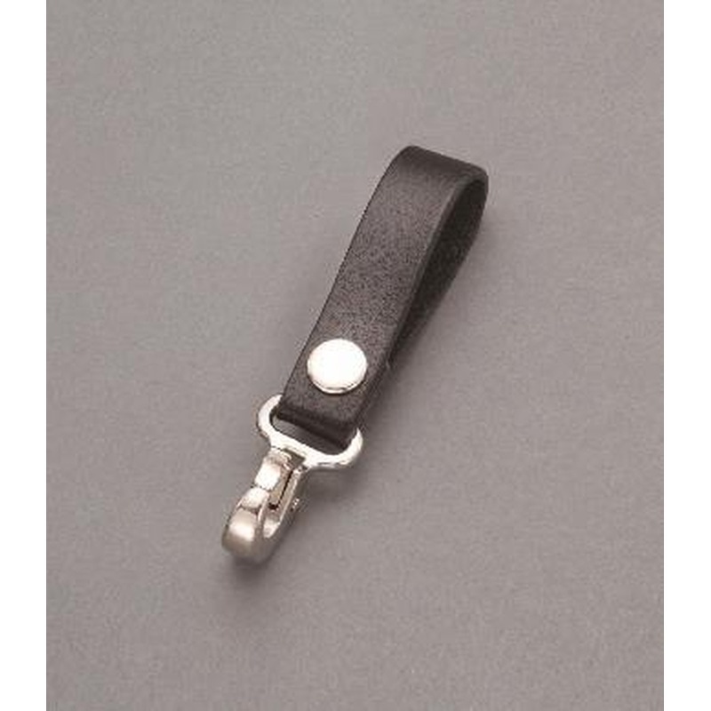 エスコ EA916ZD-102 125mmキーホルダー(本革/ブラック) 1個（ご注文単位1個）【直送品】