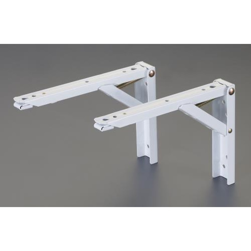 エスコ EA951EG-13 292x135x31mm折畳み棚受け/ワンタッチ式(白/2個) 1個(ご注文単位1個)【直送品】