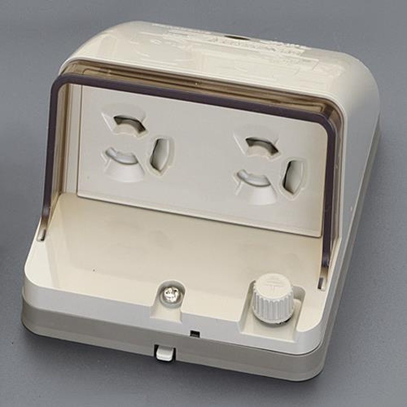 エスコ EA940CG-25 100V/15A防水コンセント(接地抜止2個) 1個(ご注文単位1個)【直送品】