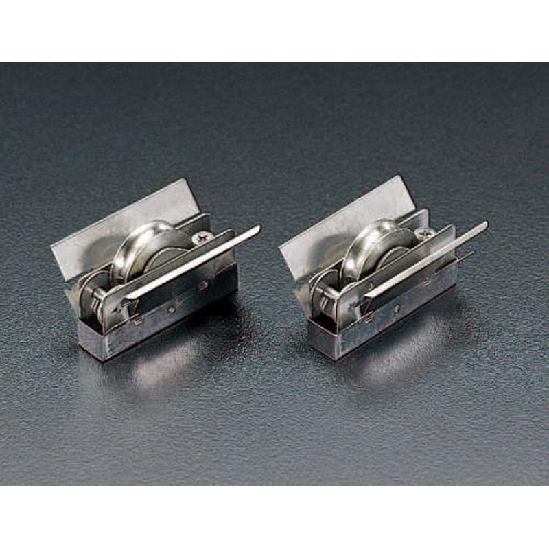 エスコ EA986RJ-9 9.5-14mm戸車(サッシ用・ステンレス車・ステンレス枠/2個) 1個(ご注文単位1個)【直送品】