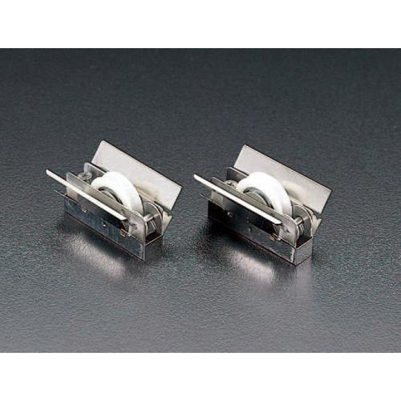 エスコ EA986RJ-10 9.5-14mm戸車(サッシ用・樹脂車・ステンレス枠/2個) 1個（ご注文単位1個）【直送品】